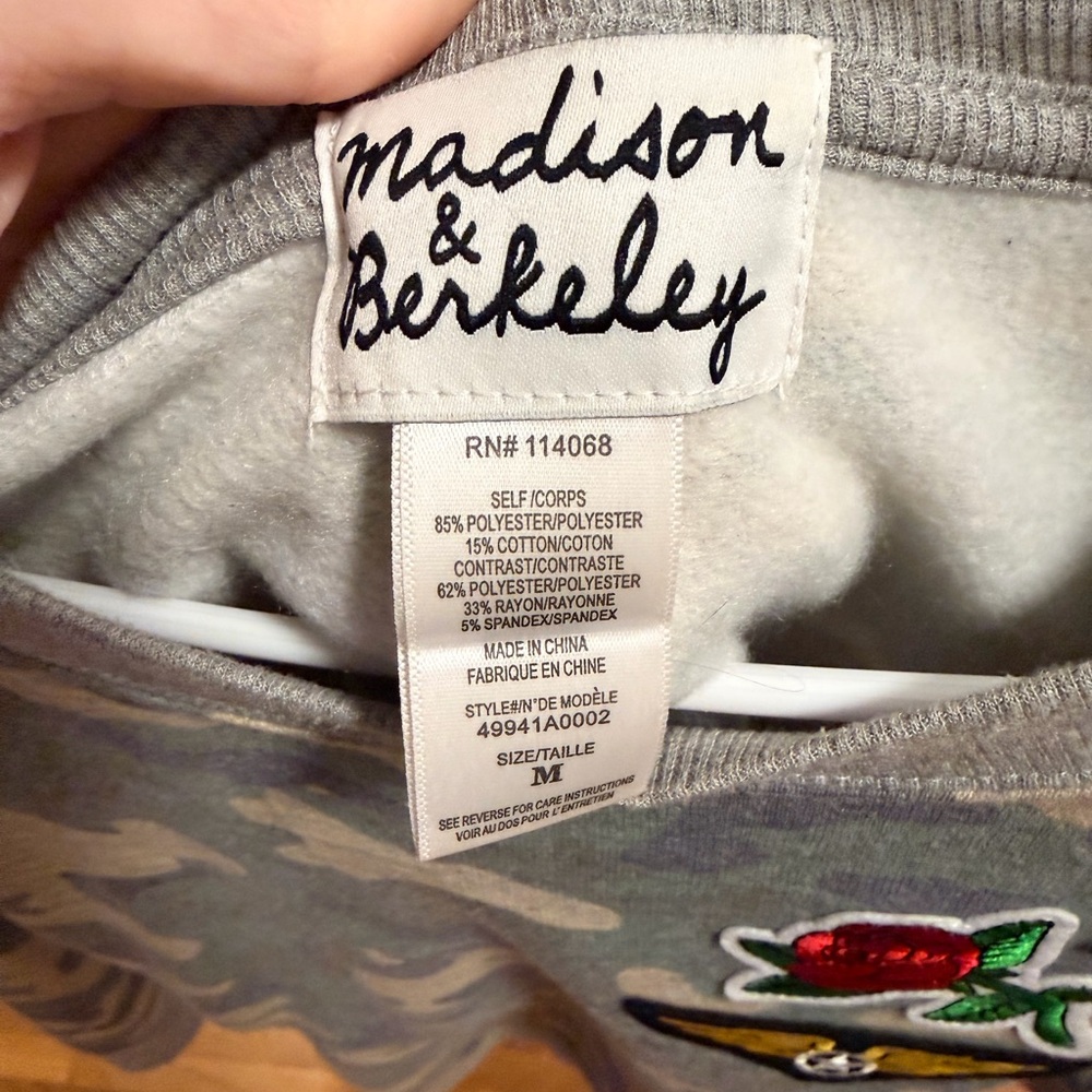 Madison & Berkeley Camouflage Patch Sweatshirt - image 3